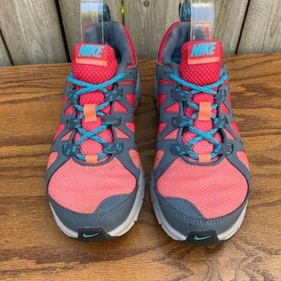 Nike Alvodo 10 Orange Red Grey Athletic Shoes 6.5 - Picture 2 of 7